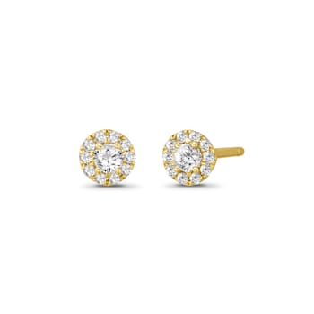 Diamond 0.20Ctw 10k Yellow Gold Earrings