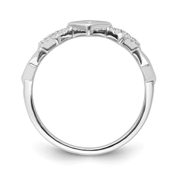 Sterling Silver Diamond 0.10Ctw Ring