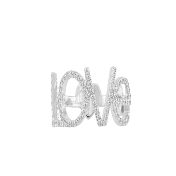 Sterling Silver Diamond 0.33Ctw Ring