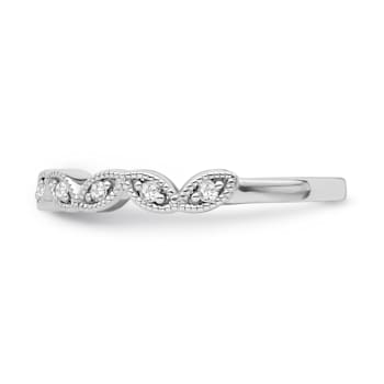 10K White Gold Diamond Ring 0.10Ctw