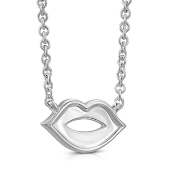 Diamond 0.10Ctw Sterling Silver Pendant With Chain