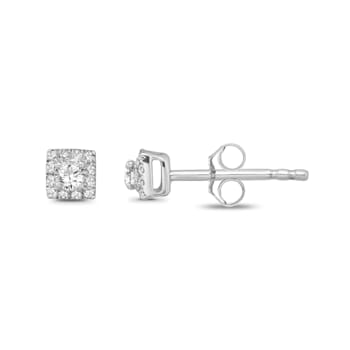 Diamond 0.16Ctw Sterling Silver Earring