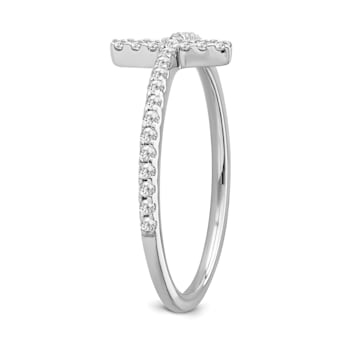 Sterling Silver Diamond 0.16Ctw Ring