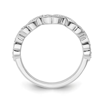 10K White Gold Diamond Ring 0.10Ctw