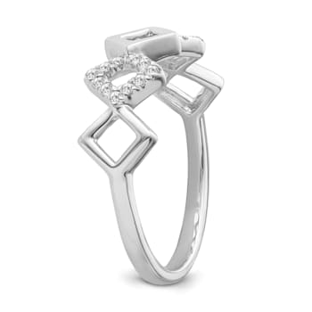 Sterling Silver Diamond 0.10Ctw Ring