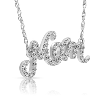 Diamond 0.25Ctw Sterling Silver Pendant With Chain