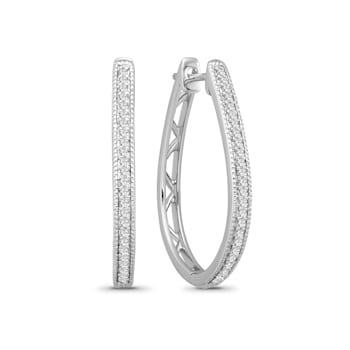 Diamond 0.25Ctw Sterling Silver Earring