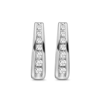 Diamond 0.25Ctw 10k White Gold Earrings