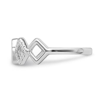 Sterling Silver Diamond 0.10Ctw Ring