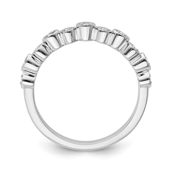 10K White Gold Diamond Ring 0.05Ctw