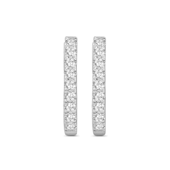 Diamond 1.00Ctw 10k White Gold Earrings