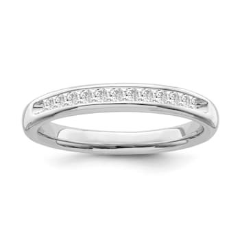 10K White Gold Diamond Ring 0.25Ctw
