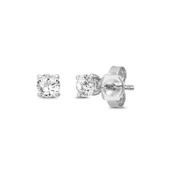 Diamond 0.33Ctw 14k White Gold Earrings