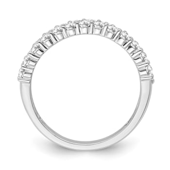 10K White Gold Wedding Band Ring-0.75 cttw