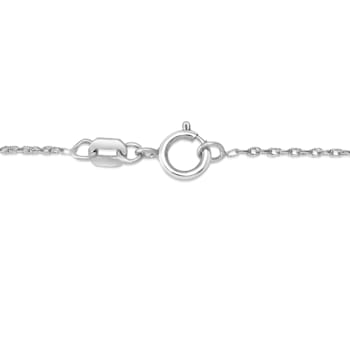 Diamond 0.25Ctw Sterling Silver Heart Pendant With Chain