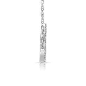 Diamond 0.25Ctw Sterling Silver Pendant With Chain