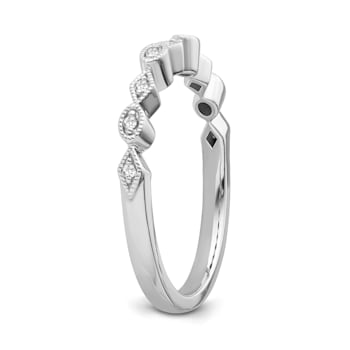 10K White Gold Diamond Ring 0.05Ctw