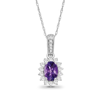 Diamond 0.33Ctw Sterling Silver Heart Pendant With Chain