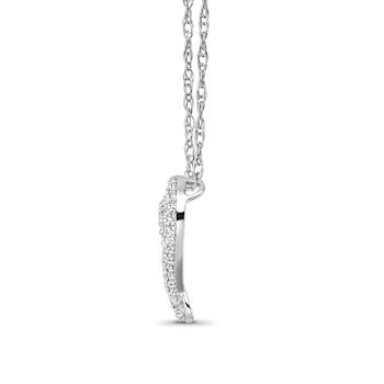 Diamond 0.25Ctw Sterling Silver Heart Pendant With Chain