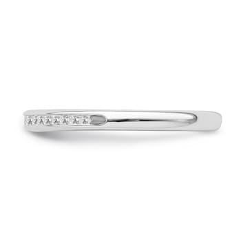 10K White Gold Diamond Ring 0.10Ctw