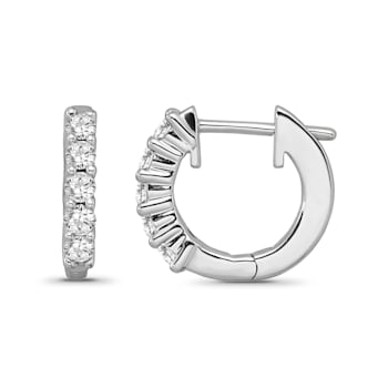 Diamond 0.20Ctw 10k White Gold Earrings