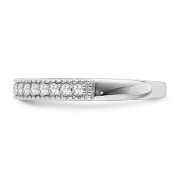 10K White Gold Wedding Band Ring-0.25 cttw