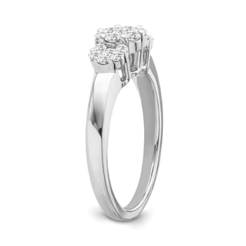 10K White Gold Diamond Ring 0.50Ctw