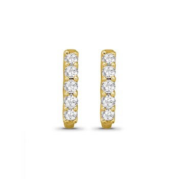 Diamond 1.00Ctw 10k Yellow Gold Earrings