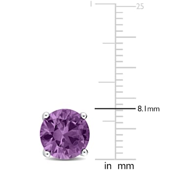 4 5/8 CT TGW Simulated Alexandrite Stud Earrings in Sterling Silver