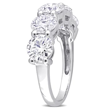 4 CT DEW Created Moissanite Anniversary Style Ring in 10K White Gold