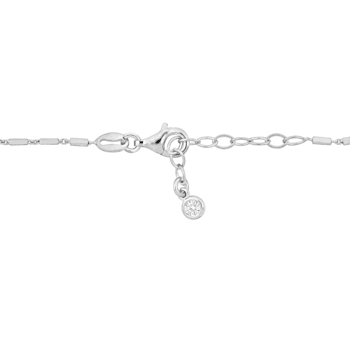 1/5 CT TGW Cubic Zirconia Infinity and Heart Charm Bracelet in Sterling Silver