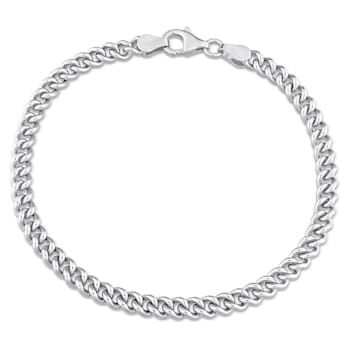 4.4MM Curb Link Chain Bracelet in Sterling Silver