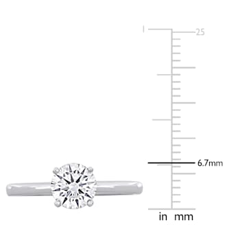 1 CT TW Lab-Grown Diamond Solitaire Ring in 14K White Gold