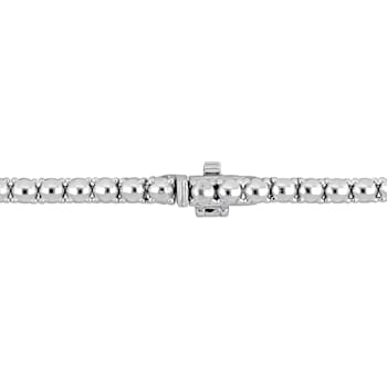 8 7/8ctw Lab-Grown Diamond Double Strand Necklace in 14K White Gold