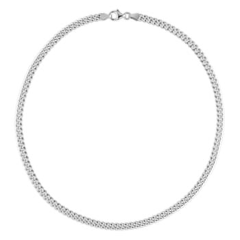 4.4MM Curb Link Chain Necklace in Sterling Silver