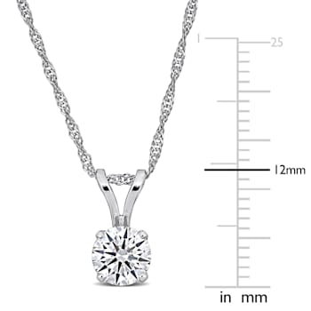 0.75ctw Lab-Grown Diamond Solitaire Pendant with Chain in 14K White Gold
(IGI Certified)