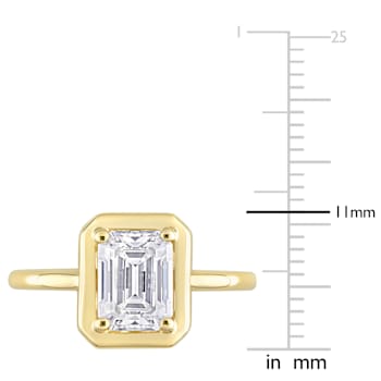 1 3/4 CT DEW Octagon-Shaped Lab Created Moissanite Engagement Ring in
10K Yellow Gold