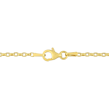 3-6.5 MM Freshwater Cultured Pearl with White Topaz Necklace in 18K
Yellow Gold Over Sterling Silver