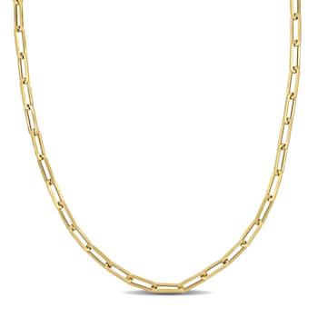 3mm Oval Link Necklace in 14k Yellow Gold, 18 in