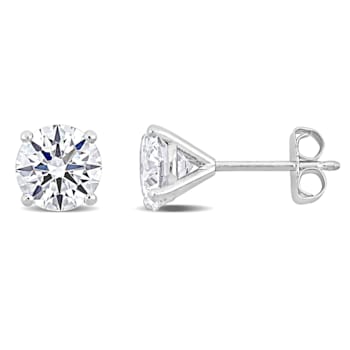 2 CT TW Lab-Grown Daimond Stud Earrings in Platinum (IGI Certified)