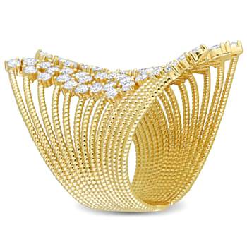 1 4/5 CT TW Diamond Multi-Row Open Cocktail Ring in 14K Yellow Gold