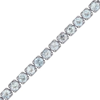 3 3/4 CT TGW Sky Blue Topaz Tassel Bolo Bracelet in Sterling Silver