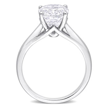 4-1/2 CT DEW Created Moissanite Solitaire Engagement Ring in 10K White Gold