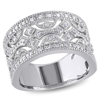 1/4 CT TW Diamond Vintage Ring in Sterling Silver
