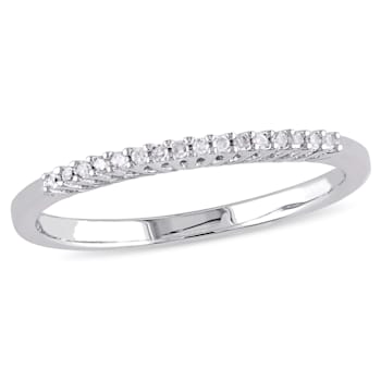 Diamond Wedding Band in Sterling Silver
