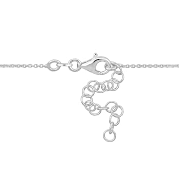Heart Charm Bracelet in 2-Tone White and Yellow Plated Sterling Silver