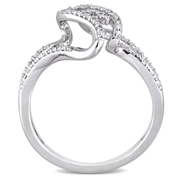 1/8 CT TW Diamond Twist Ring in Sterling Silver