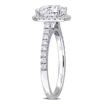 2 3/8 CT TW Lab-Grown Diamond Halo Engagement Ring in 14K White Gold