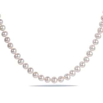 6.5 - 7 MM Cultured Freshwater Pearl 16" Strand with Sterling
Silver Clasp