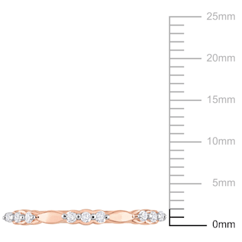 1/10ctw Diamond Promise Ring in 18K Rose Gold Over Sterling Silver